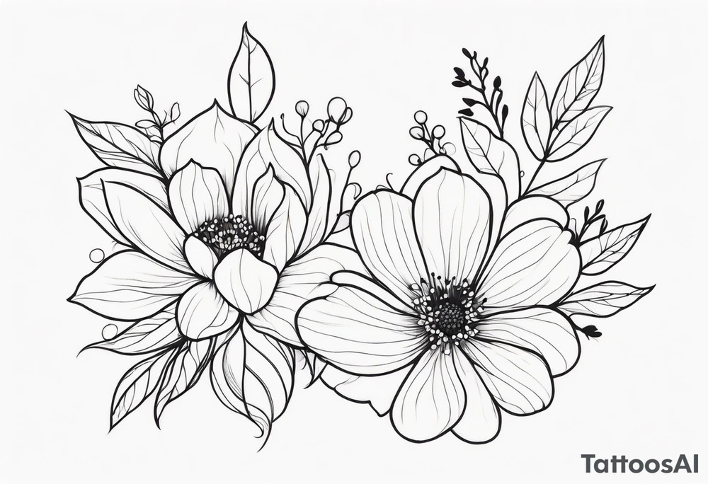 small minimalist flower tattoo arm tattoo idea