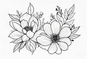 small minimalist flower tattoo arm tattoo idea