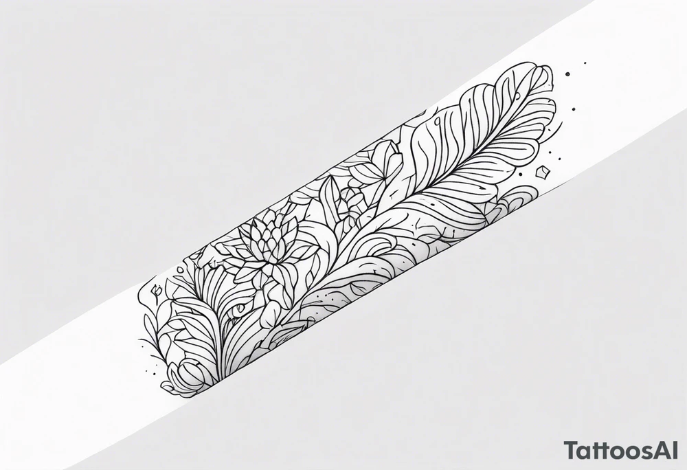 Forearm line tattoo idea