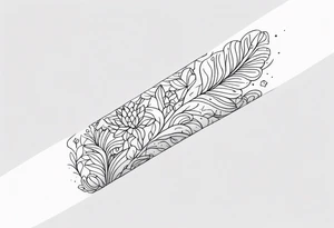 Forearm line tattoo idea
