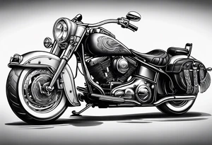 Native american Motorcycle Gun tattoo idea