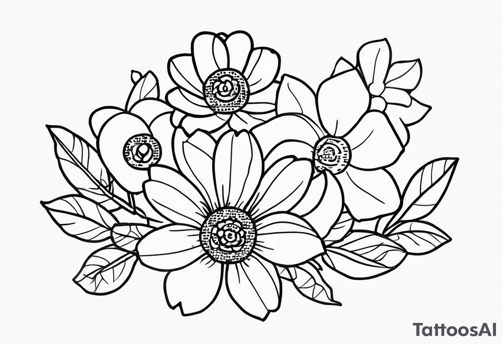 Lego flowers tattoo idea
