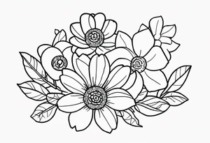 Lego flowers tattoo idea