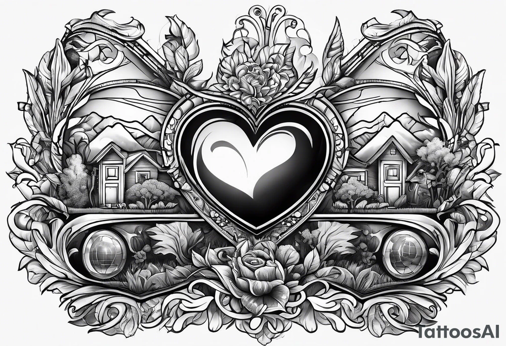 Buttcheeks farming a heart tattoo idea