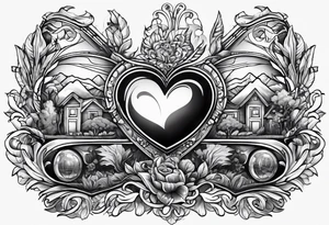 Buttcheeks farming a heart tattoo idea