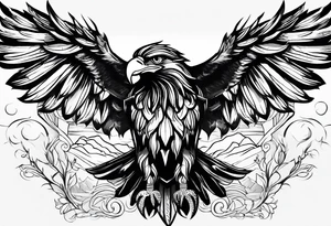 Jesus, looking at me (I am an eagle) and the holy spririt. tattoo idea