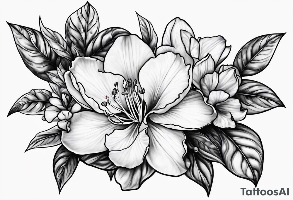 single azalea by itself tattoo idea