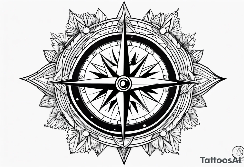 Compass with positivity 
& Hope tattoo idea