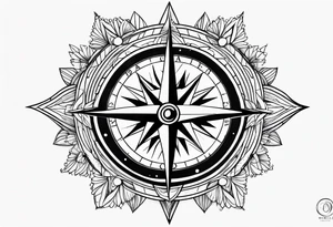Compass with positivity 
& Hope tattoo idea