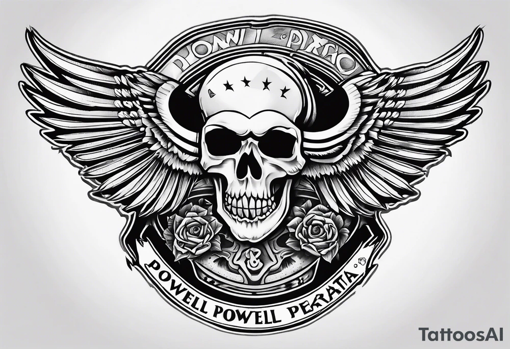 Skateboarding Powell Peralta logo tattoo idea