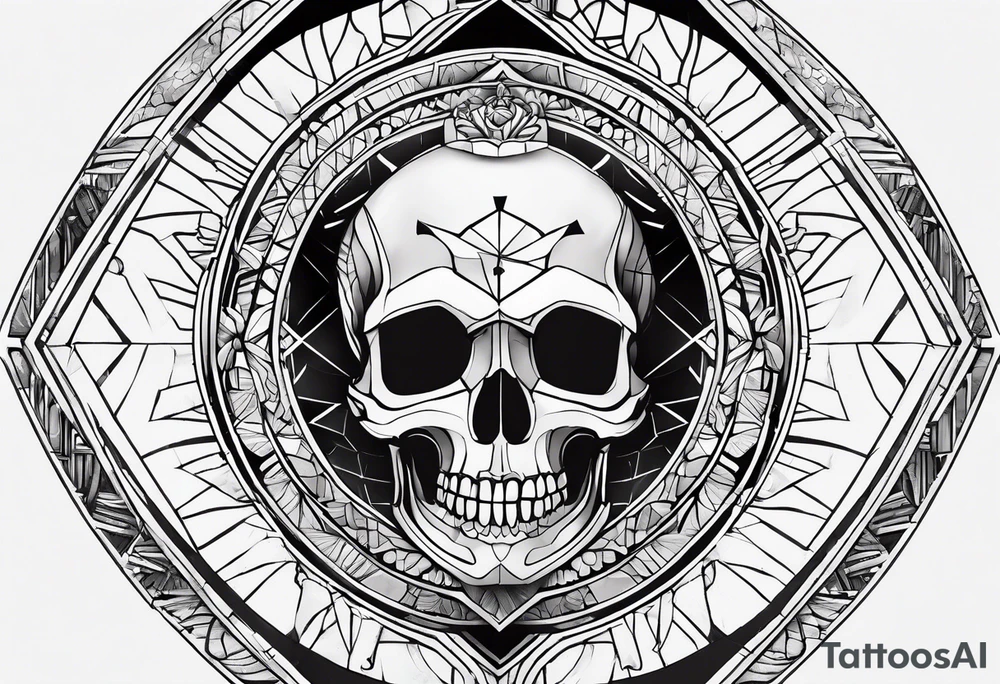 stoicism with references to death, time fate, life, and love. tattoo idea