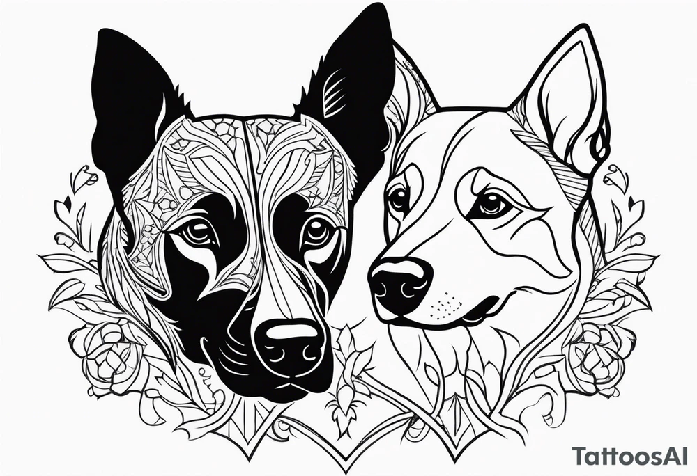 Belgian malinois, Scottish terrier, border collie, papillon tattoo idea