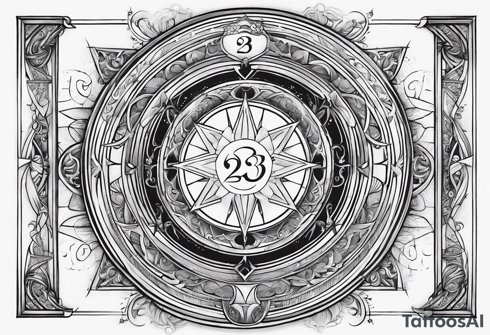 a scroll with the 23 psalms inside and a halo on tip tattoo idea