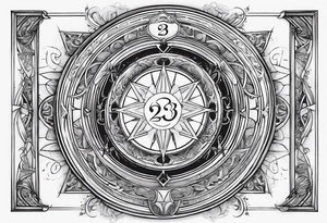 a scroll with the 23 psalms inside and a halo on tip tattoo idea
