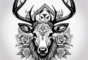 deer skull tattoo idea