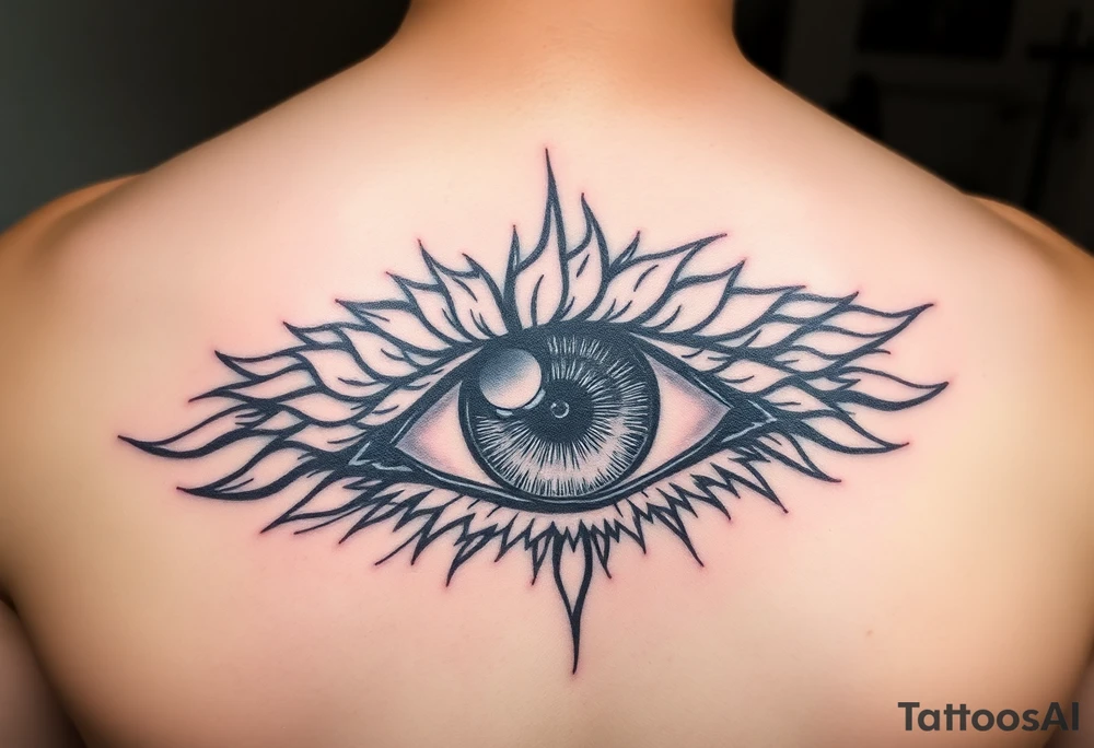 Powerful eye tattoo idea