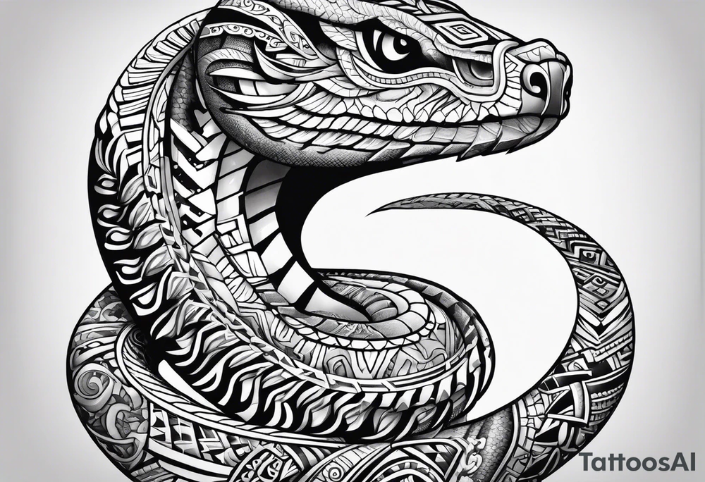Aztec snake tattoo idea