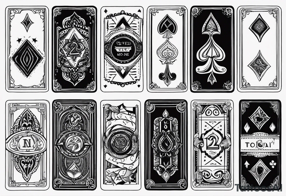 I’ve hit a new low. All 52 cards in a row tattoo idea