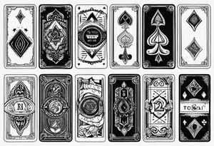 I’ve hit a new low. All 52 cards in a row tattoo idea