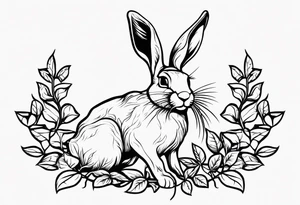 hare, ivy
Show as a band for around an arm tattoo idea