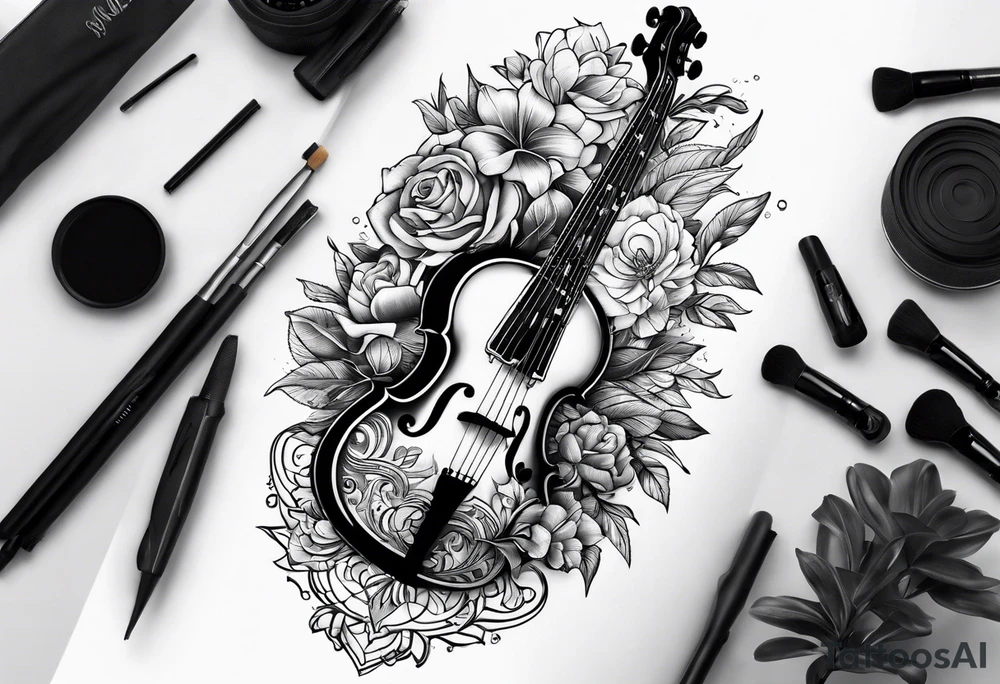 Musician tattoo on forearm tattoo idea