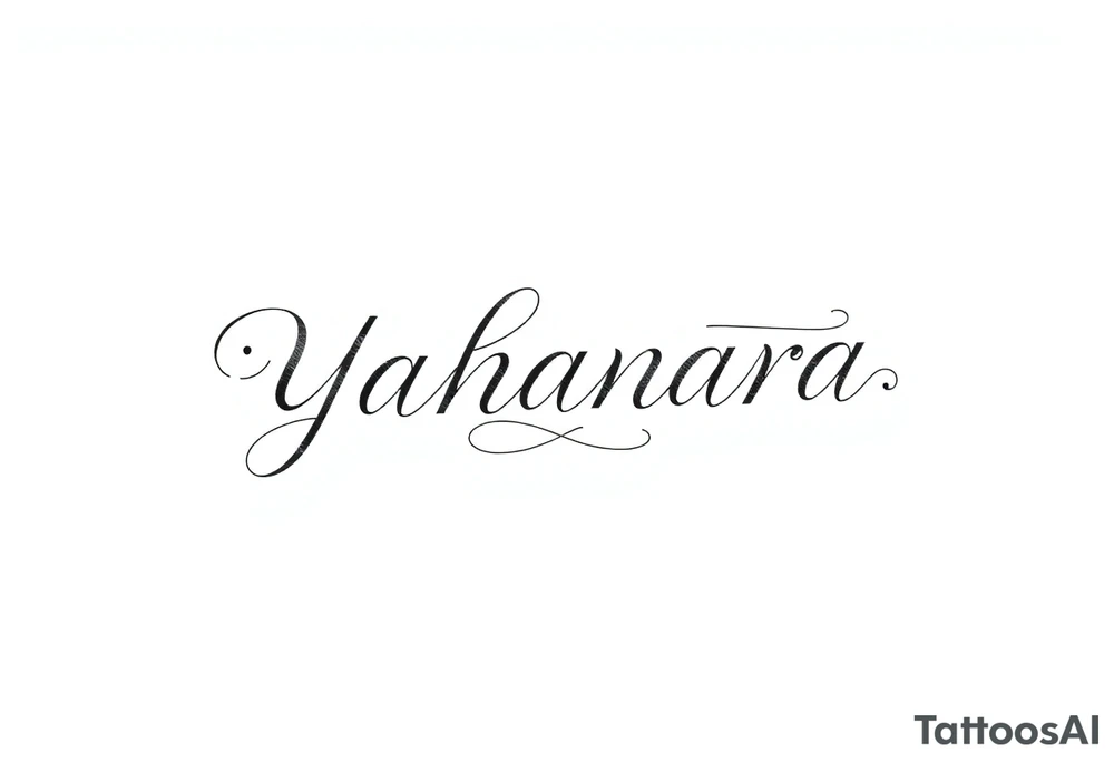 Name YAHANARA tattoo idea
