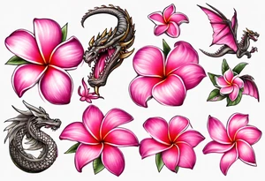 pink plumeria
dragon tattoo idea