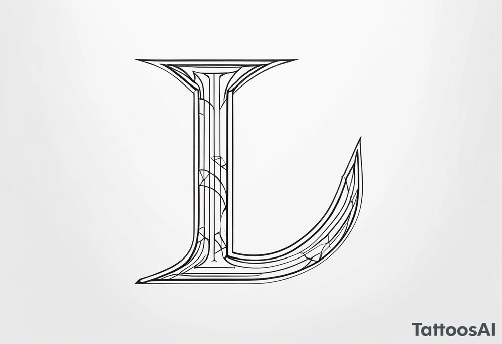 the letter L tattoo idea