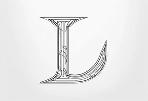 the letter L tattoo idea