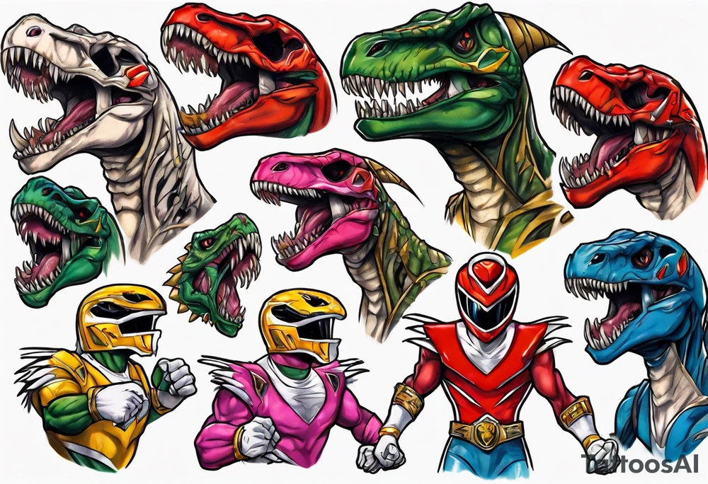 mighty morphin power rangers tyrannosaurus 
Christopher tattoo idea