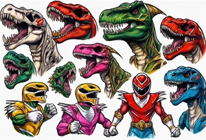 mighty morphin power rangers tyrannosaurus 
Christopher tattoo idea