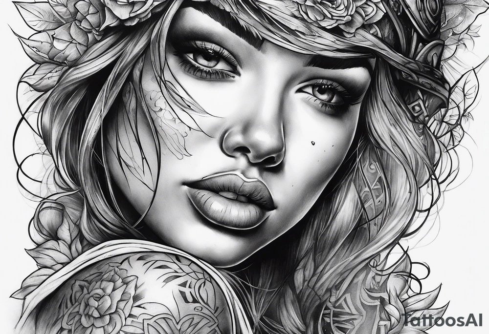 distressed pain tattoo idea