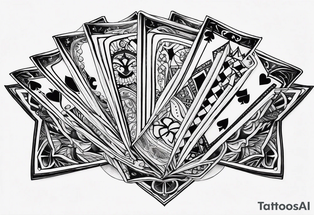 royal flush tattoo idea