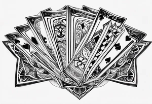 royal flush tattoo idea