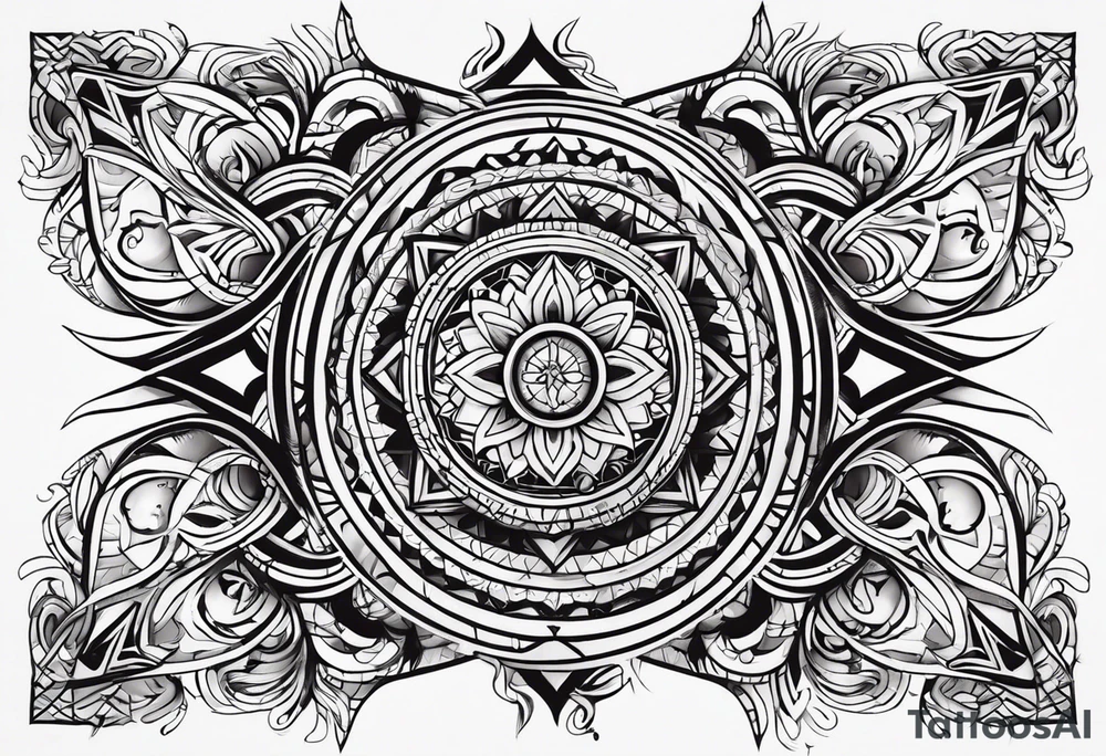 Tribal tattoo half sleeve tattoo idea