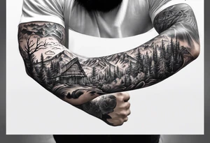 Forearm hiking tattoo tattoo idea