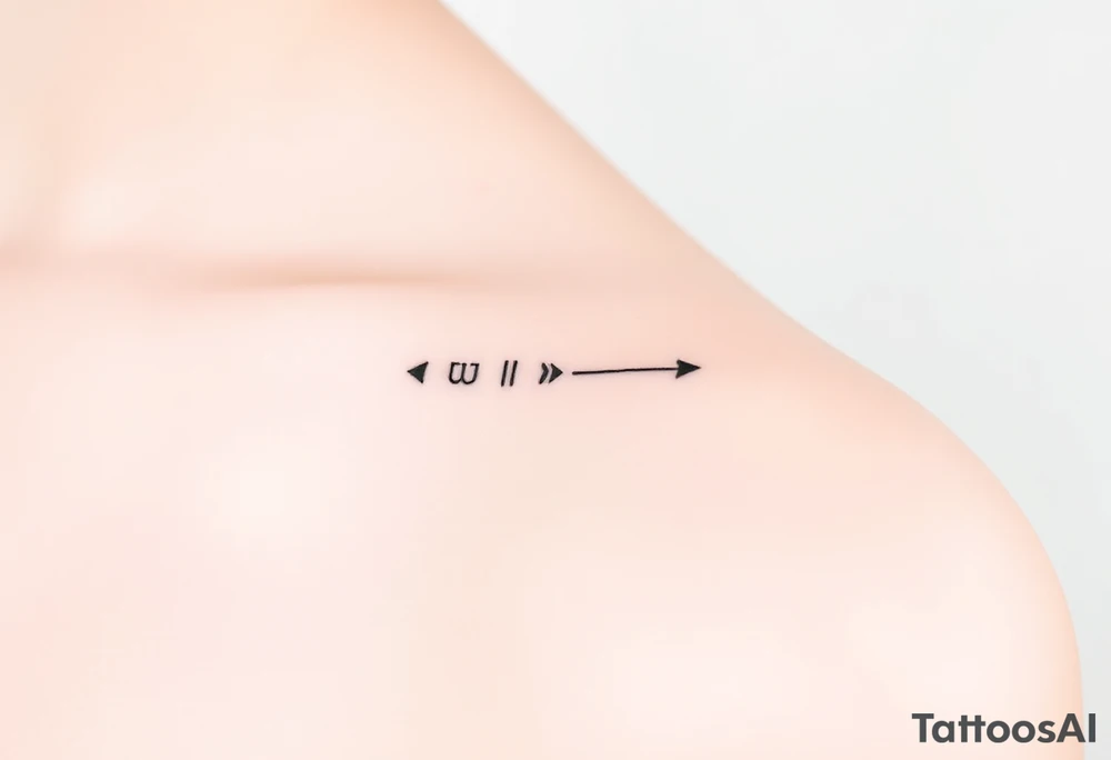 play, pause, stop, and rewind line tattoo add traveling tattoo idea