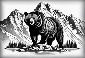 bear 
teton mountains tattoo idea