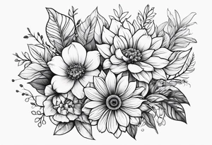 Flower bouquet symbolizing gratitude tattoo idea