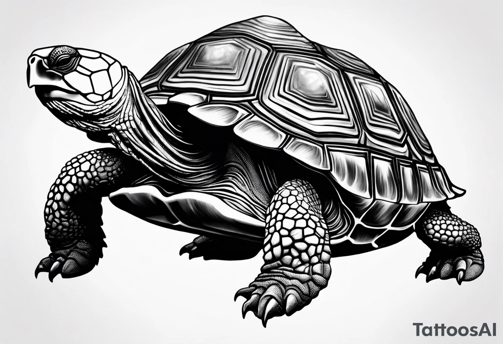 Side profile, tortoise tattoo idea