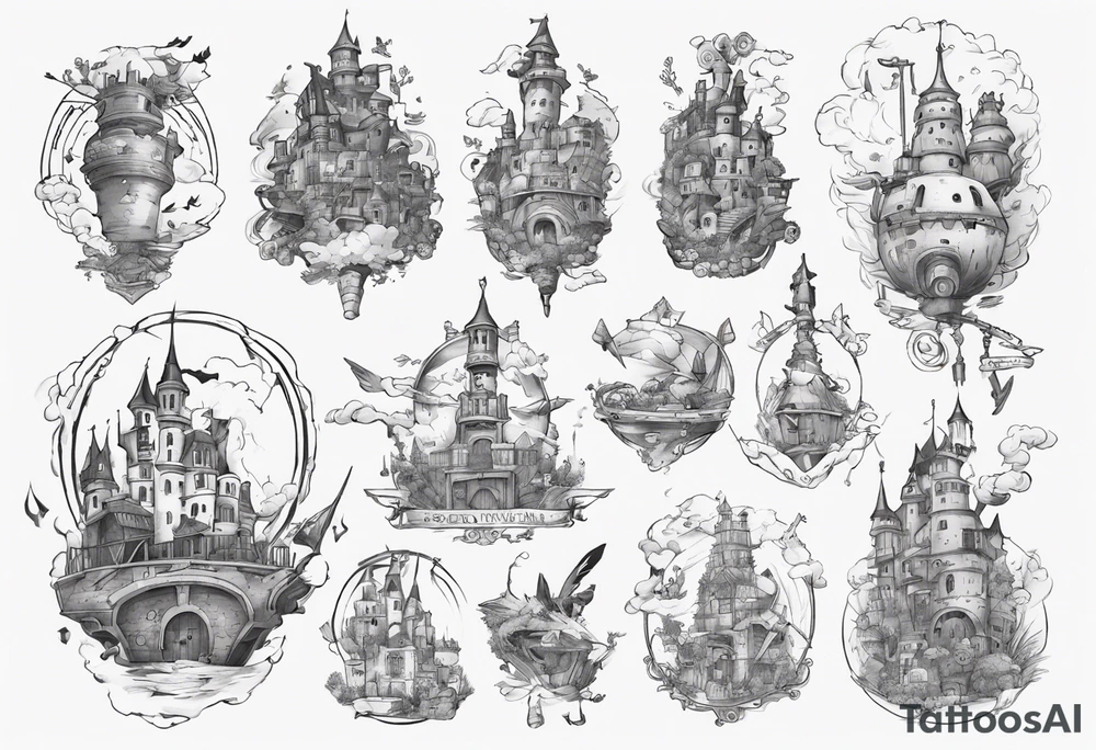 Howells moving castle tattoo idea
