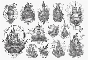 Howells moving castle tattoo idea