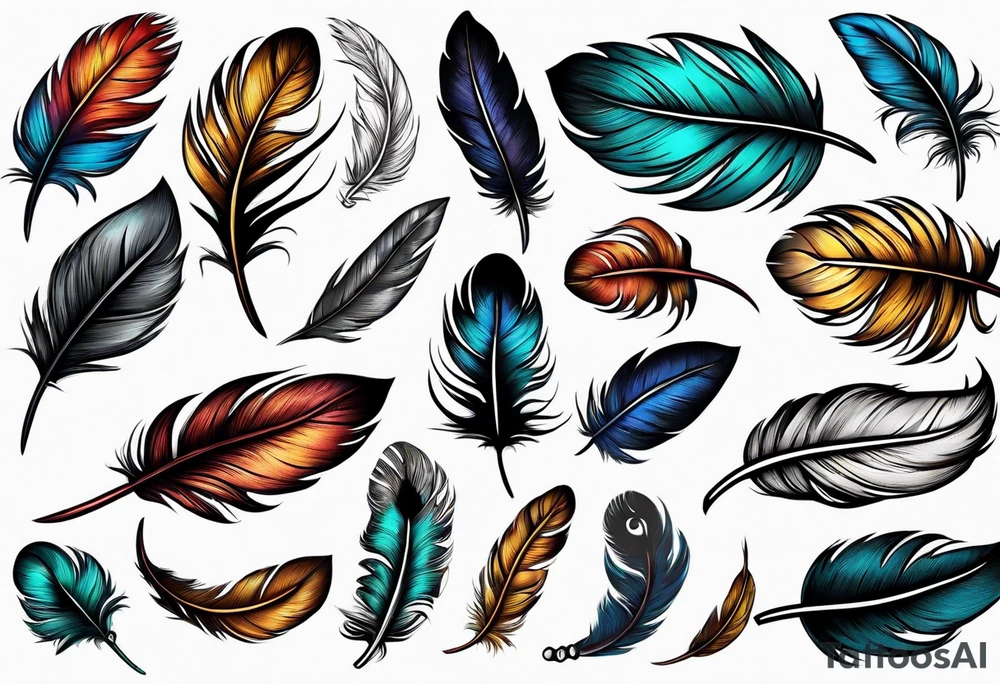 Small cute feather on wrist tattoo idea