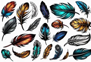 Small cute feather on wrist tattoo idea