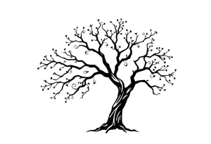 easy windy tree with 02.18.1998 tattoo idea