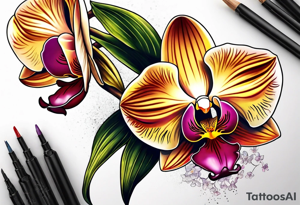 Orchid tattoo idea