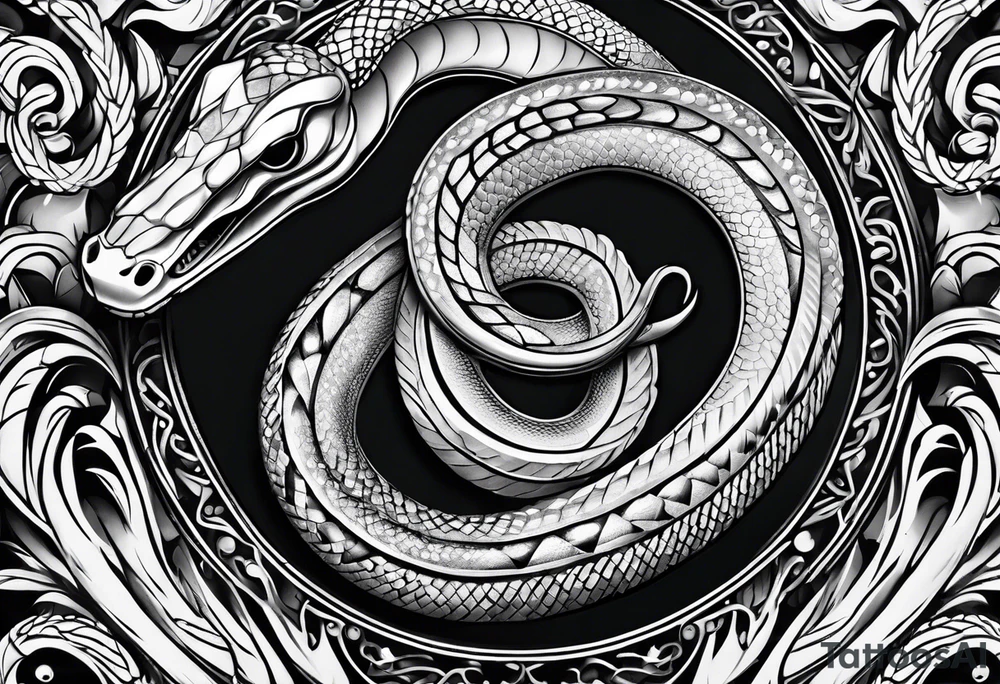 Rifle Bullets forming a snake tattoo idea