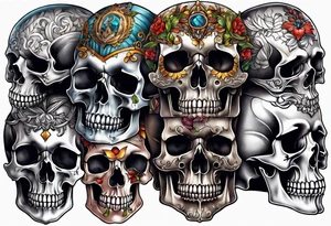 alter of skulls tattoo idea