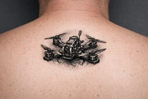 freestyle fpv drone tattoo idea