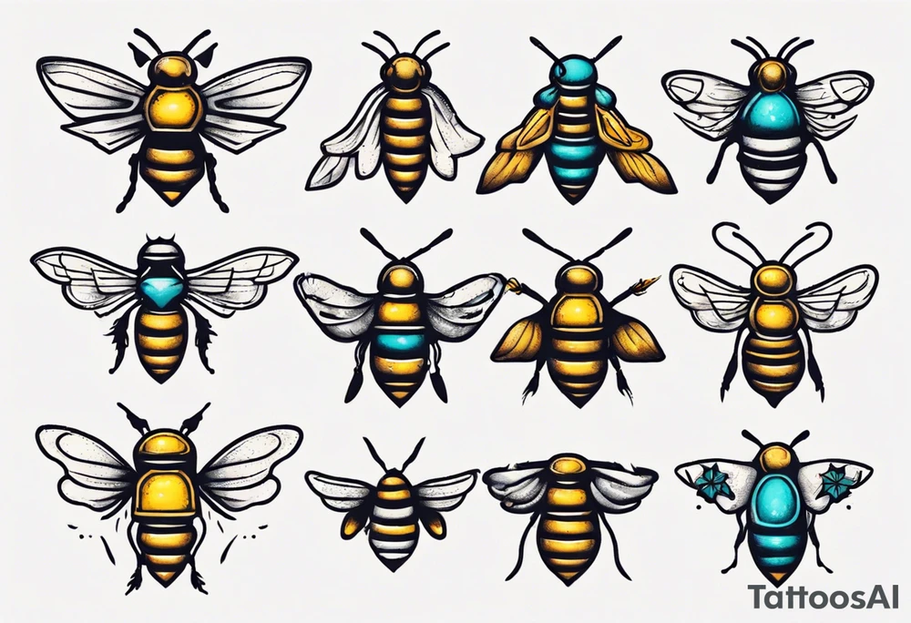 biene im flug tattoo idea